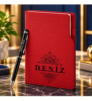 BK Gift Kişiye Özel 374 Termo Deri Tarihli Ajanda & Siyah Touch Pen Tükenmez Kalem-15