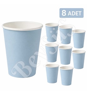 Parti Kağıt Bardak 8li Mavi