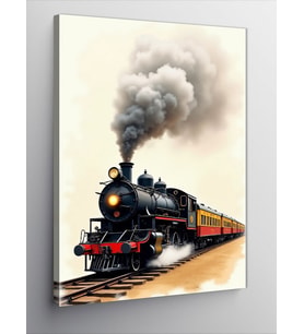 Kanvas Tablo Buharlı Tren