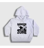 Presmono Unisex Çocuk Beyaz Danger Zone Sterling Archer Kapüşonlu Sweatshirt 299480tt (Beyaz)