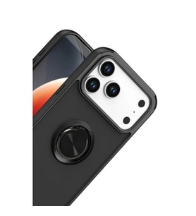 İphone 17 Pro Montreal Yüzüklü  Kapak - Siyah