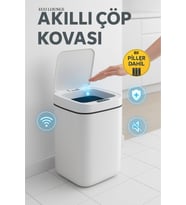 Akıllı Çöp Kovası, Büyük Boy 20 Litre, UV Işık ve Sensörlü, Haraket Algılay