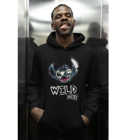 Tasarım Stitch Baskılı Unisex Oversize Çizgi Film Karakter Hoodie