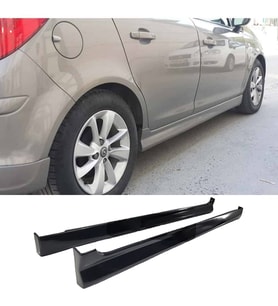 Opel Corsa D OPC Yan Marşpiyel Seti Mat Siyah Plastik 2 Adet 2006 - 2014
