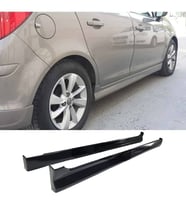 Opel Corsa D OPC Yan Marşpiyel Seti Mat Siyah Plastik 2 Adet 2006 - 2014