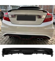 Honda Civic FB7 Custom Arka Ek Difüzör Siyah Plastik Çıkışsız 2012-2016 Arka-difizör-bodykit-ek