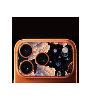 iPhone 17 Pro Tam Kaplayan Kamera Çerçeve Koruyucu Desenli Baskılı - SPACE 1030