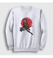 Presmono Unisex Beyaz Levi Anime Attack On Titan Sweatshirt 123817tt (Beyaz)
