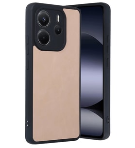 Newface Xiaomi Redmi Note 14 4G Kılıf Aras Deri Kapak - Pudra