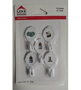 LEVA YAPIŞKANLI ASKI 5 Lİ HANGER LV-2938 ( KARIŞIK DESEN )
