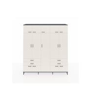 Hyperion Gardrop 12 Raflı 4 Çekmeceli 2 Askılı 220x44x243 Antrasit-Aytaşı/Aytaşı