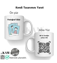 Kişiye Özel Kupa Bardak - Fotoğraf ve QR baskılı Kupa Bardak - Fotoğraf Baskılı Kupa - A Kalite Sevgililer Günü Hediyesi Kupa, Sevgiliye Hediye Kupa Bardak
