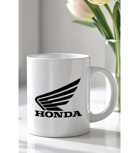 Honda Tasarımlı 330ml Baskılı Beyaz Seramik Kupa Bardak