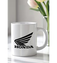 Honda Tasarımlı 330ml Baskılı Beyaz Seramik Kupa Bardak