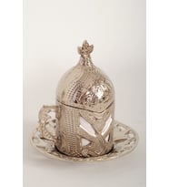 Nikel Yonca Gül Fincan , Hediye Fincan Takımı , Fincan Seti (Gold)