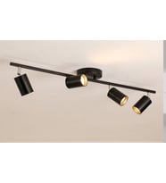 MYLİGHTS  SİYAH DÖRTLÜ LED AVİZE LED SPOT HAREKELİ AVİZE PANASONIC APLULLÜ