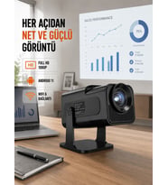Taşınabilir Full HD Projektör - 1 GB RAM, 8 GB Hafıza Yeni Nesil