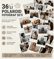 Premium Kalite Kişiselleştirilmiş Polaroid Fotoğraf Baskı Seti (10x12 cm 36 adet ) En Güzel Anılarınızı Ölümsüzleştirin!