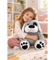 Harika Peluş Karizmatik Korsan Köpek (%100 yerli ) (Gri)