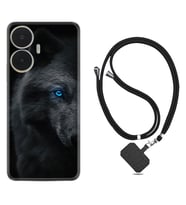 Realme C55 Kılıf Resimli Boyun Askılı İpli Desenli Silikon Series Dark Wolfs 1834