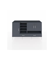 Kronos Konsol 8 Raflı 2 Çekmeceli 3 Kapaklı 176x59x99 Antrasit-Antrasit