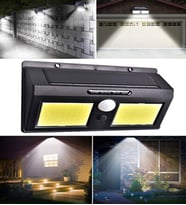 Sensörlü Çiftli Solar Cob Led Duvar Tipi Aplik