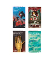 Dünyalar Savaşı + Alice Harikalar Diyarında + Beyaz Diş + Pinokyo- 4 Kitap Set