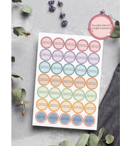 Desenli Thank You Teşekkür Stickers Paketleme Kargo Çıkartma PYTKSTK114