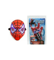 Örümcek Adam Ağ Fırlatan Ok Atan Spider Man Eldiven Ve Işıklı Spiderman Maske (Karışık)