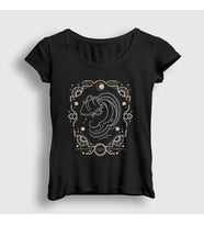 Presmono Kadın Siyah Aquarius Zodiac Hediye Kova Burcu T-Shirt 526249tt
