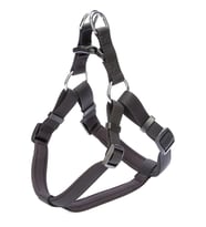 Doggie Konforlu Dokumadan El Yapımı Ronin Model Köpek Göğüs Tasması M-2x45-55cm - Black