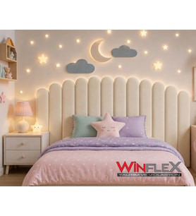 WİNFLEX YATAK BAŞLIK AY VE BULUT SET DEKORASYON PANEL - 180CM