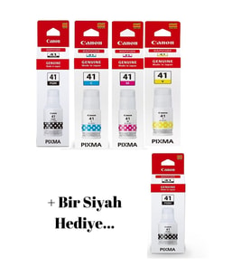 Gı-41 G2420 Orjinal 4 Renk Mürekkep Seti + 1 Siyah Hediye Gı-41 039 1-