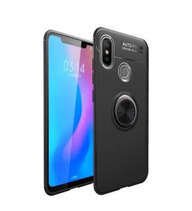 Xiaomi Mi 6X Kılıf Yüzüklü Magnetli Ravel Case (Siyah)