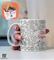 Kişiye Özel Fizik, Kimya, Biyoloji, Matematik, Fen Bilgisi Formülleri Premium Porselen Kupa GDTK-901016 (Beyaz)