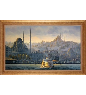 ALTIN ÇERÇEVELİ PASPARTULU TABLO CR1682