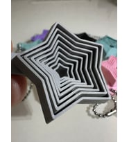 Northcity 3D Baskı Yıldız Fidget Anahtarlık - Hareketli Stres Oyuncağı ve Çanta Aksesuarı-Gri