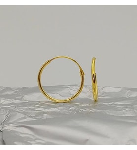 İNCE HALKA GOLD 925 AYAR GÜMÜŞ KÜPE