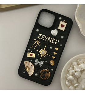Kişiye Özel İsimli El Yapımı Charm Telefon Kılıfı - iPhone modelleri için uyumlu