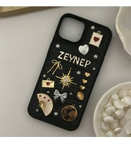 Kişiye Özel İsimli El Yapımı Charm Telefon Kılıfı - iPhone modelleri için uyumlu