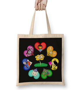 Chara Undertale Friends Bez Çanta Uzun Saplı