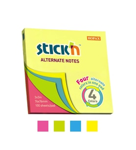 GIPTA STICKN 76X76 NEON 4 RENK YAPIŞKANLI NOTLUK 100 YP.
