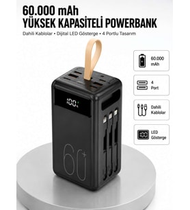 Güvenlik Korumalı Hızlı Şarj Özellikli Powerbank Yeni Nesil