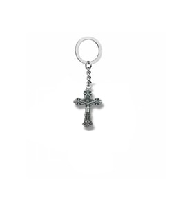 Hz. İsa Figürlü Antik Haç Metal Anahtarlık – Unisex Dini & Vintage Aksesuar