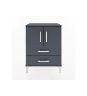 Arges Komodin 2 Raflı 2 Çekmeceli 2 Kapaklı 60x30x80 Antrasit-Antrasit