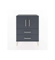 Arges Komodin 2 Raflı 2 Çekmeceli 2 Kapaklı 60x30x80 Antrasit-Antrasit