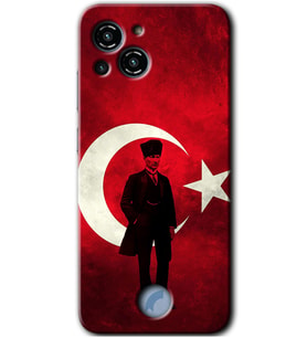 Reeder S23 Pro Max Kılıf HD Desen Baskılı Arka Kapak - Atatürk Bayrak