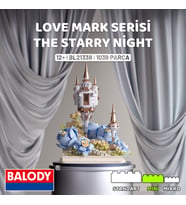 Balody The Starry Night Love Mark Serisi Yapı Bloğu Seti – 1039 Parça (Mavi)