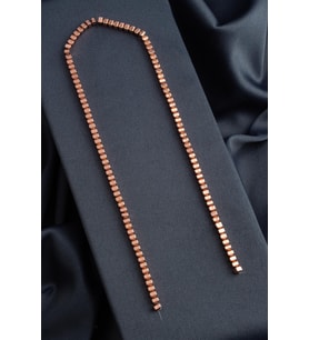 Hematit Doğal Taş Parlak Roz Özel Kesim 4x4mm Dizi