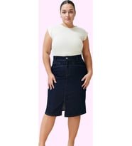 Kadın Denim Kalem Etek Yüksek Bel Midi Boy Şık ve Rahat Günlük Stil Yaz Aylarının Vazgeçilmezi